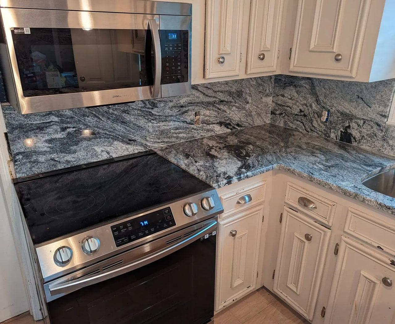 Viscon White Granite Kitchen Countertops