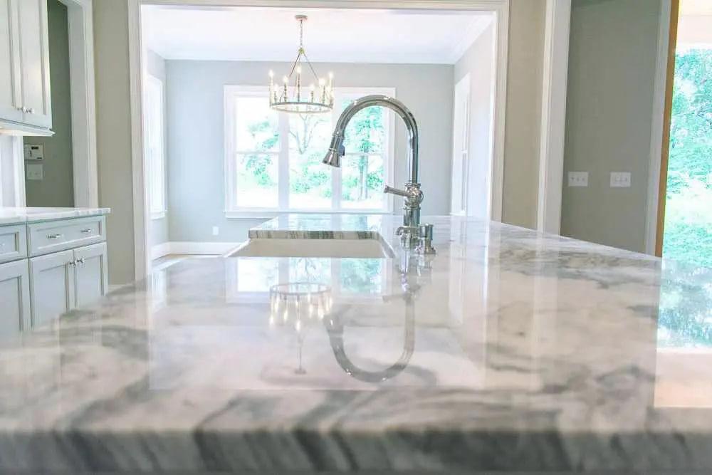 Mont Blanc Marble Kitchen island