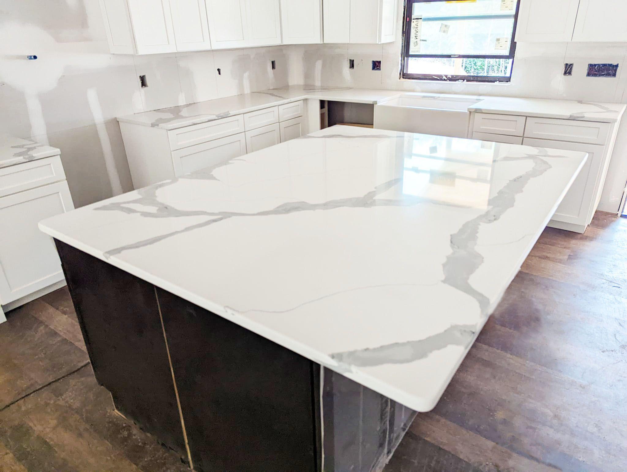 Calacatta Artemis Quartz Kitchen Island