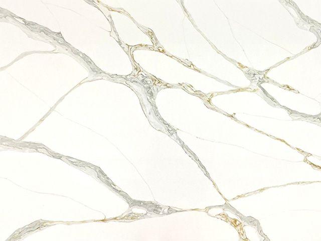 Calacatta Poseidon Quartz Countertop Sample