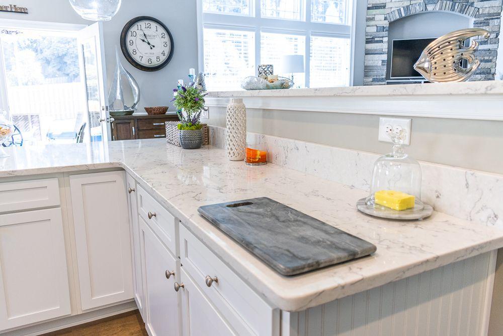 Arctic Ivory Quartz Kitchen Counters