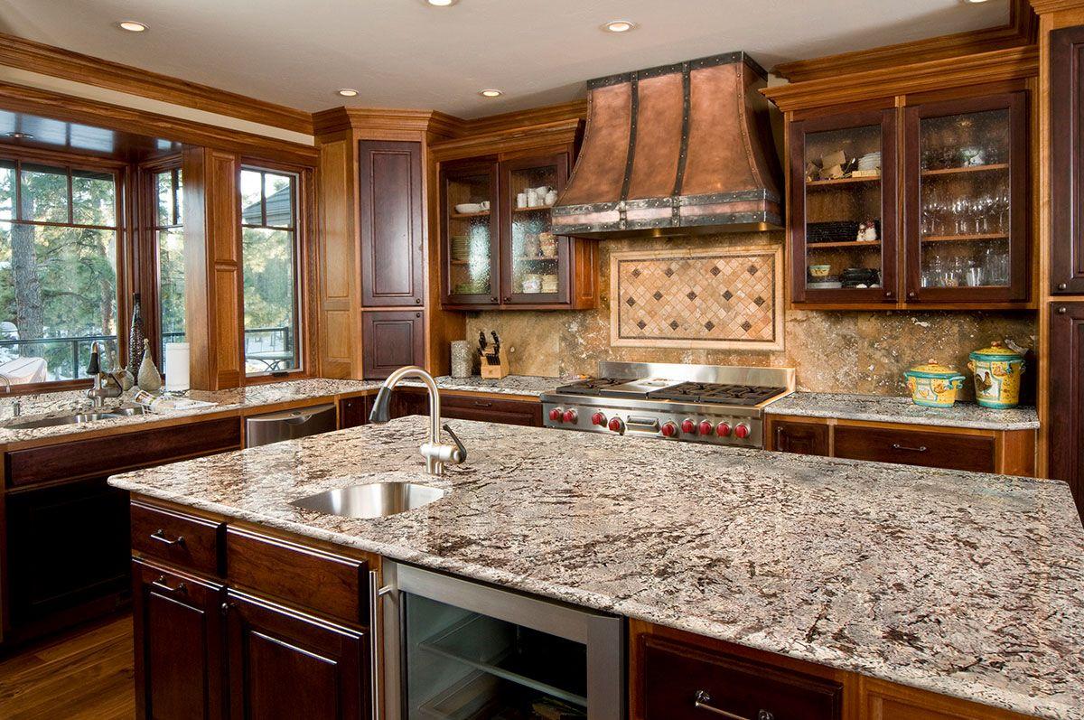 Bianco Antico Granite Kitchen Island