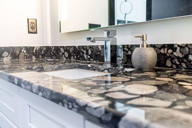 Black Marinace Granite Vanity Countertop