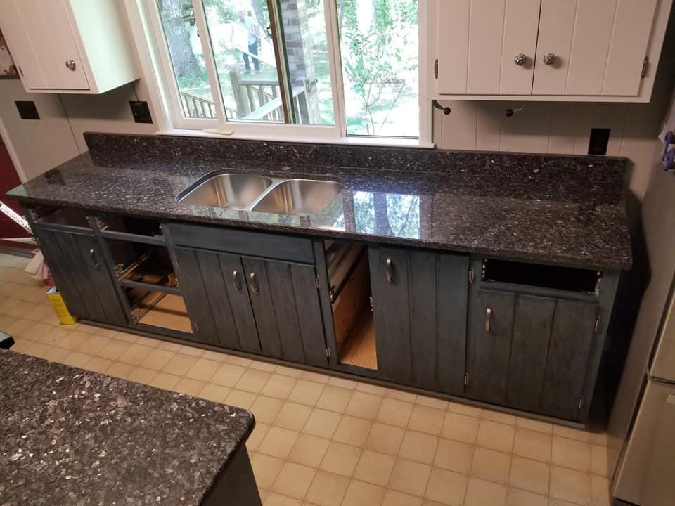 Blue Pearl granite kitchen countertop