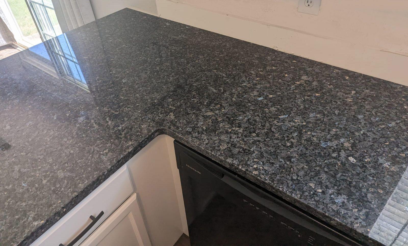 Blue Pearl Granite Corner Countertop