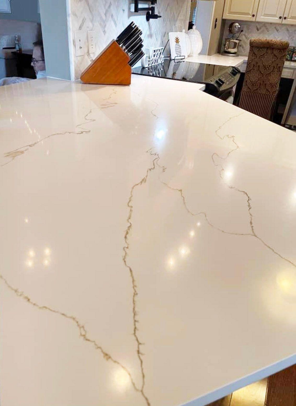 Calacatta Siena Quartz Island Countertop