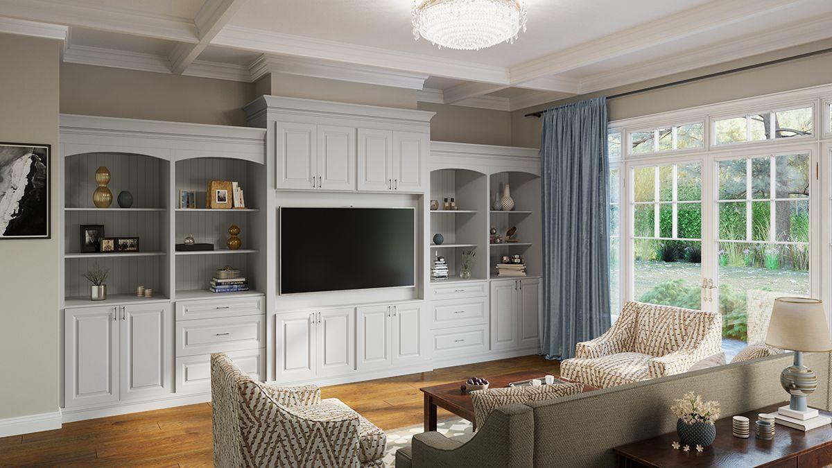 Double White Shaker Kitchen Cabinets