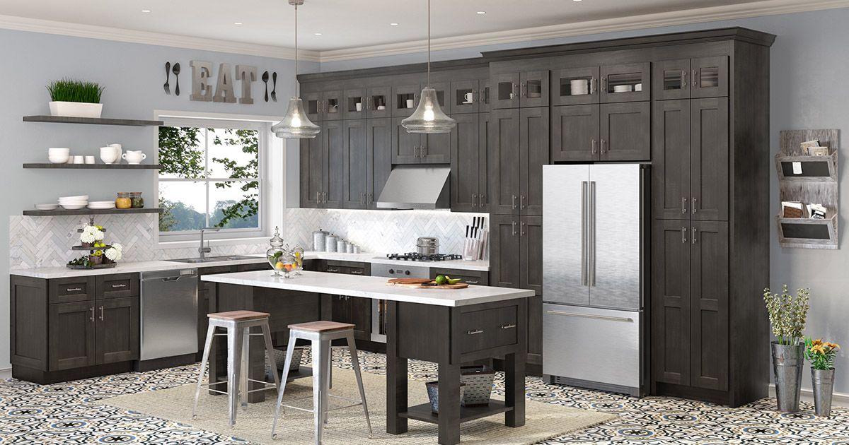 Cinder Shaker Kitchen Cabinets