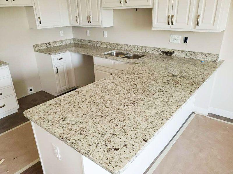 Colonial White Granite Kitchen Countertop