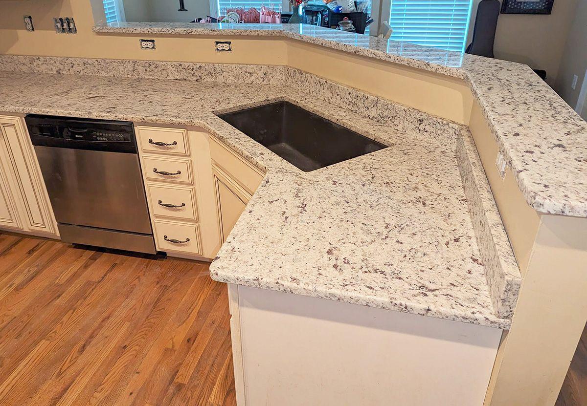 Dallas White Granite Kitchen Countertops