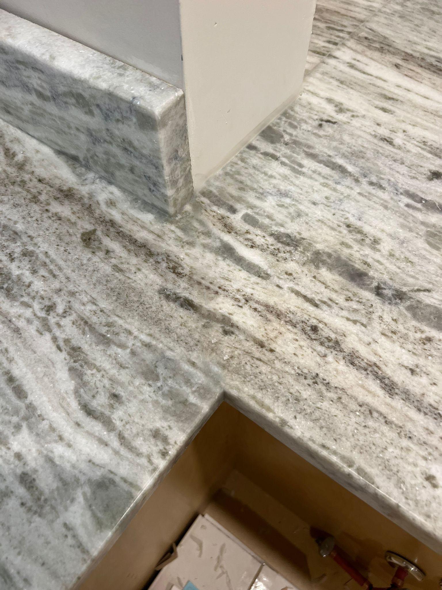 Fantasy Brown Marble Countertop Closeup