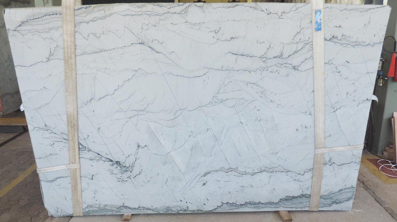 Infinity White Quartzite Leathered Slab