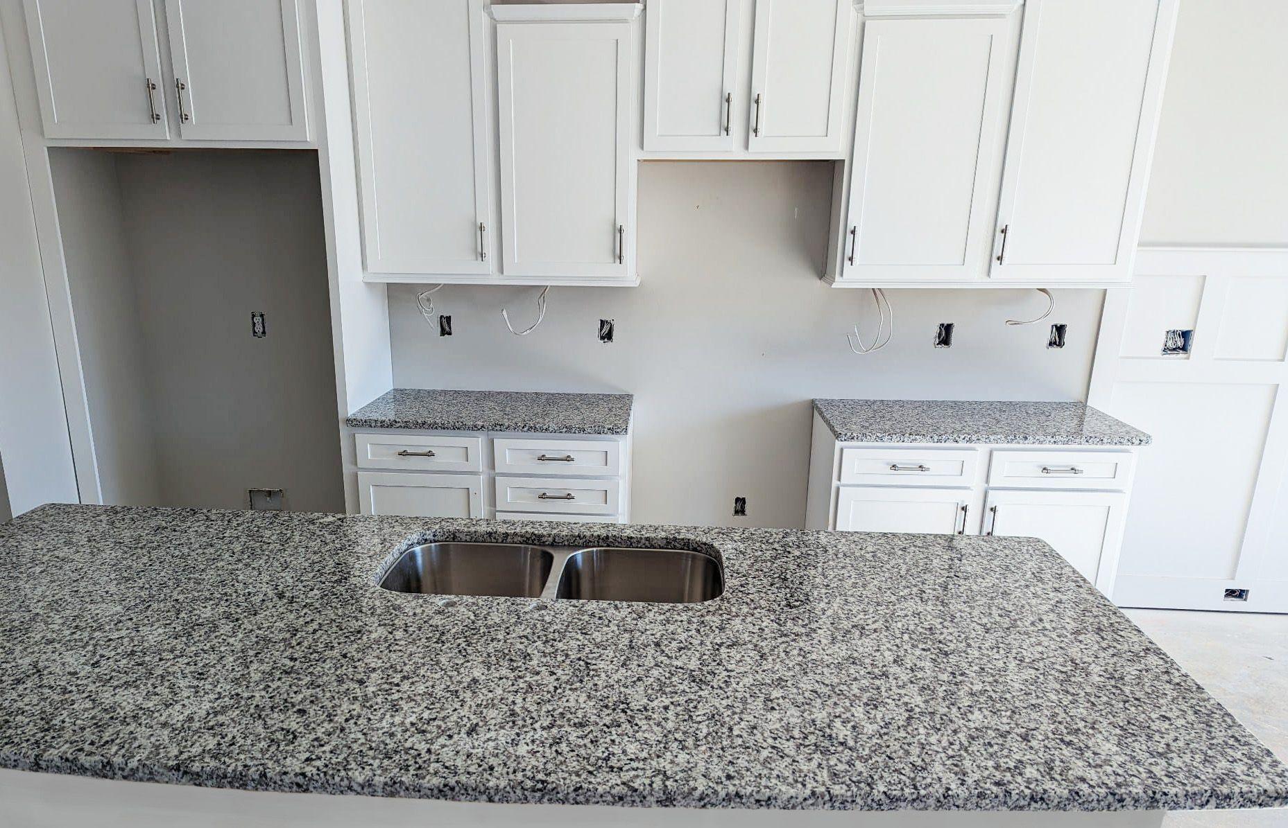 Luna Pearl Granite Kitchen Island And Countertops