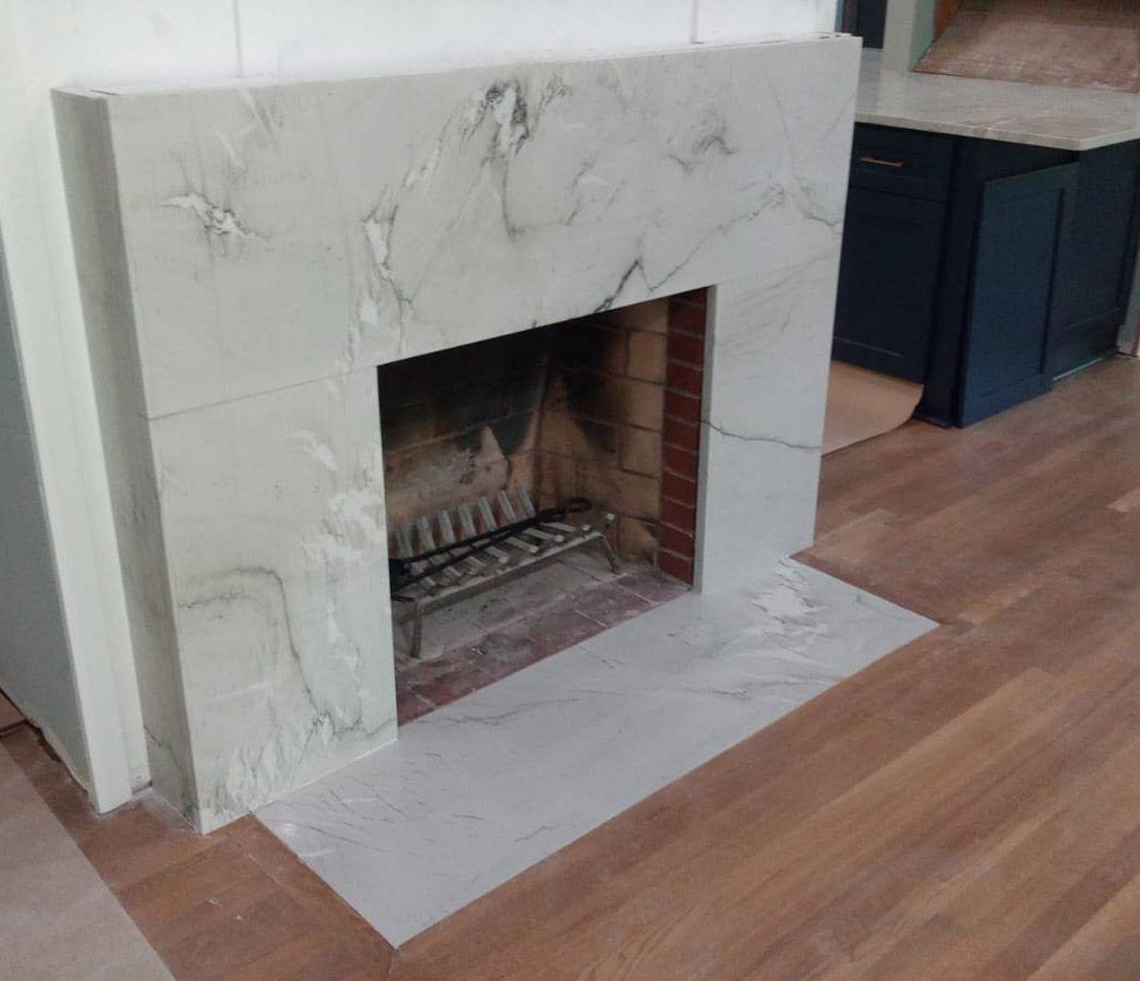 Mont Blanc Quartzite Fireplace Surround