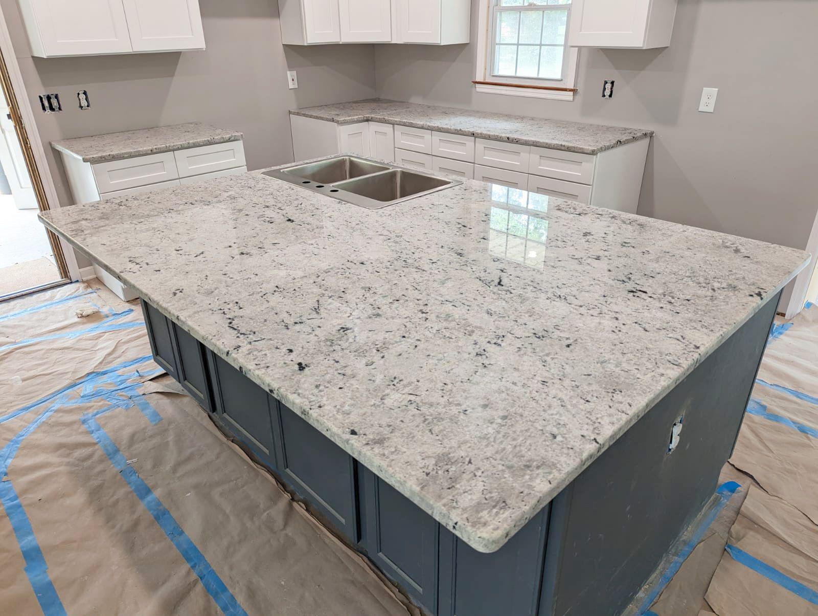 White Ornamental Granite Island