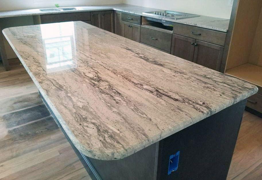 River White Granite Kitchen island