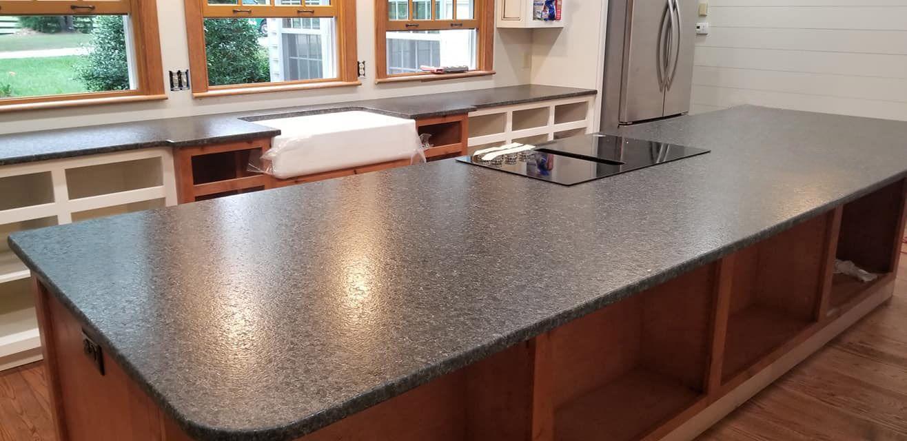 Uba Tuba Granite Leathered Kitchen Island and Countertops