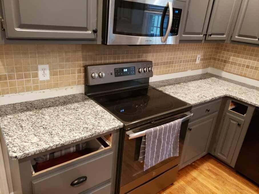 Wave Flower Granite Kitchen Countertops