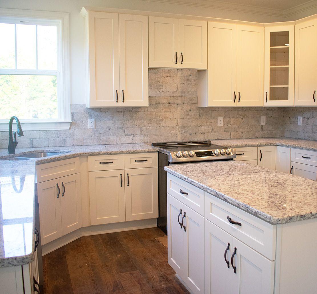 White Ornamental Granite Countertops